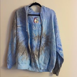 Tie Dye Zip Up Sweatshirt